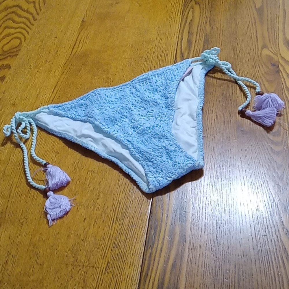 VICTORIA'S SECRET Womens BIKINI Bottom LARGE New Knitted Beach Swim Cruise
